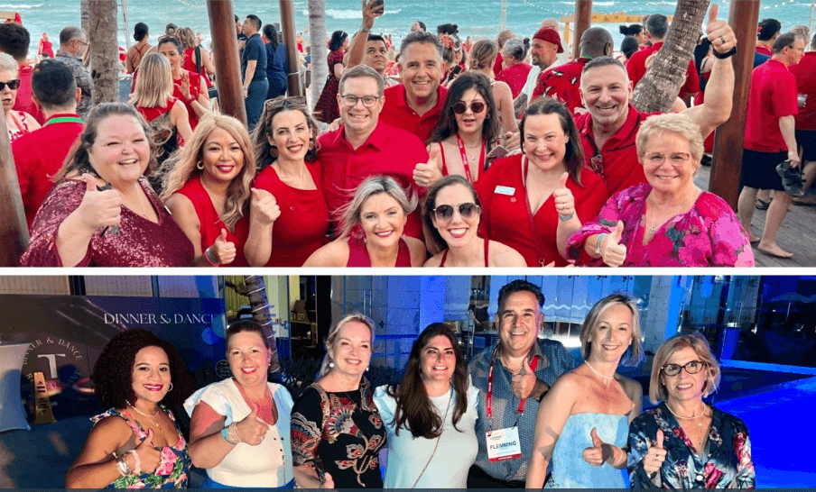 Seeing red & blue: ACV & Transat host "magical" parties at TTAND’s conference in Mexico